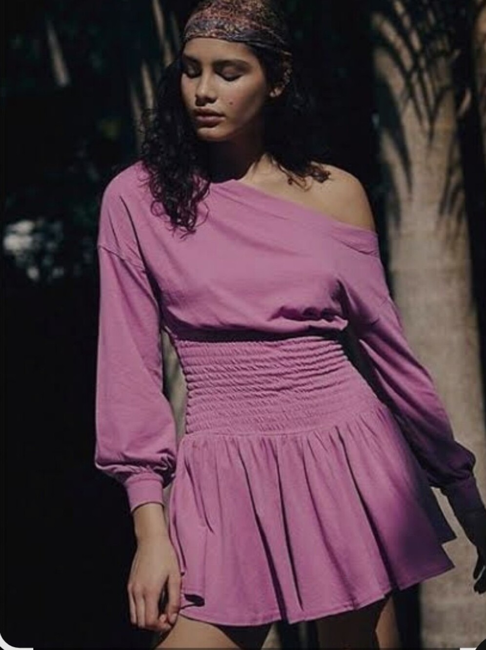 Free People Scorching Hot long-sleeve mini dress sz L